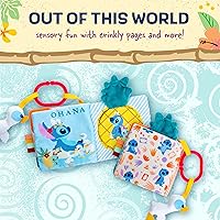 Vista 4 de Kids Preferred Disney Baby Lilo & Stitch Soft Book: Stitch ON-The-GO Soft Book, Blue Medium