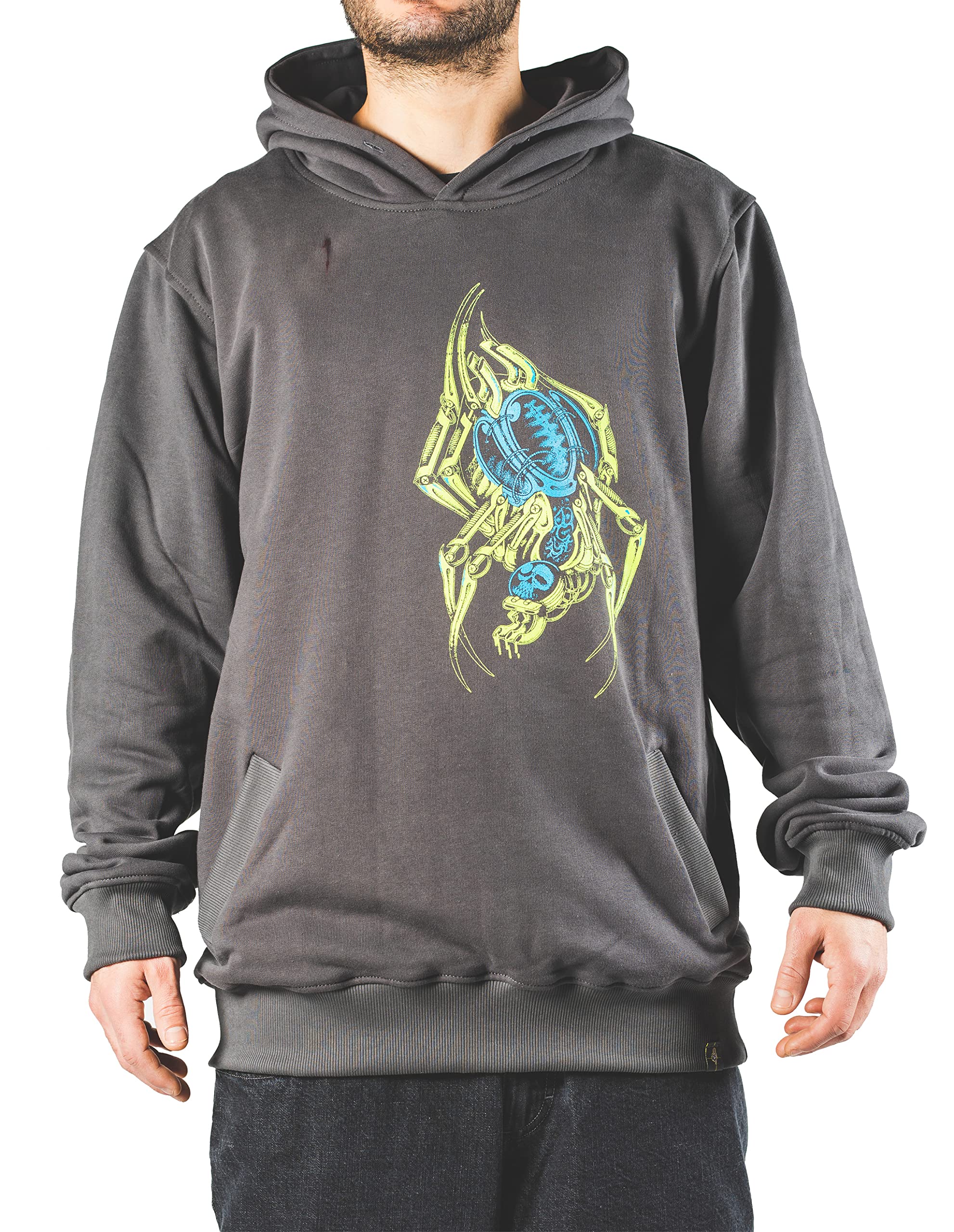 Felpa Cappuccio Baggy aracno Skate Hip Hop