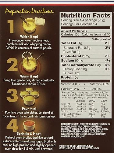 Miniatura 2 de Dr. Oetker, Creme Brulee Mix, 4 porciones, 3.7oz (paquete de 3)
