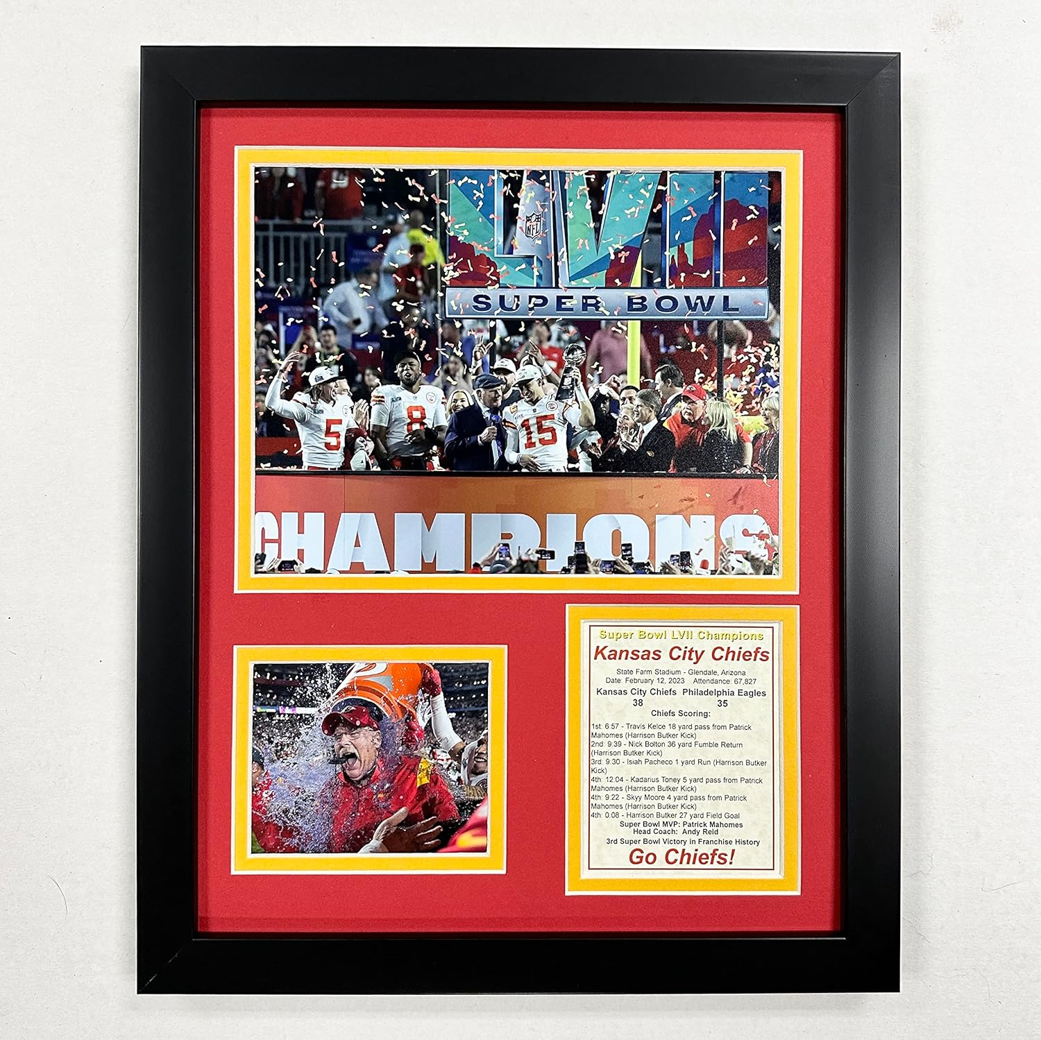 Kansas City Chiefs | 2022 Champions | Framed Photo Collage | 2 Sizes (Podium, 12" x 15")
