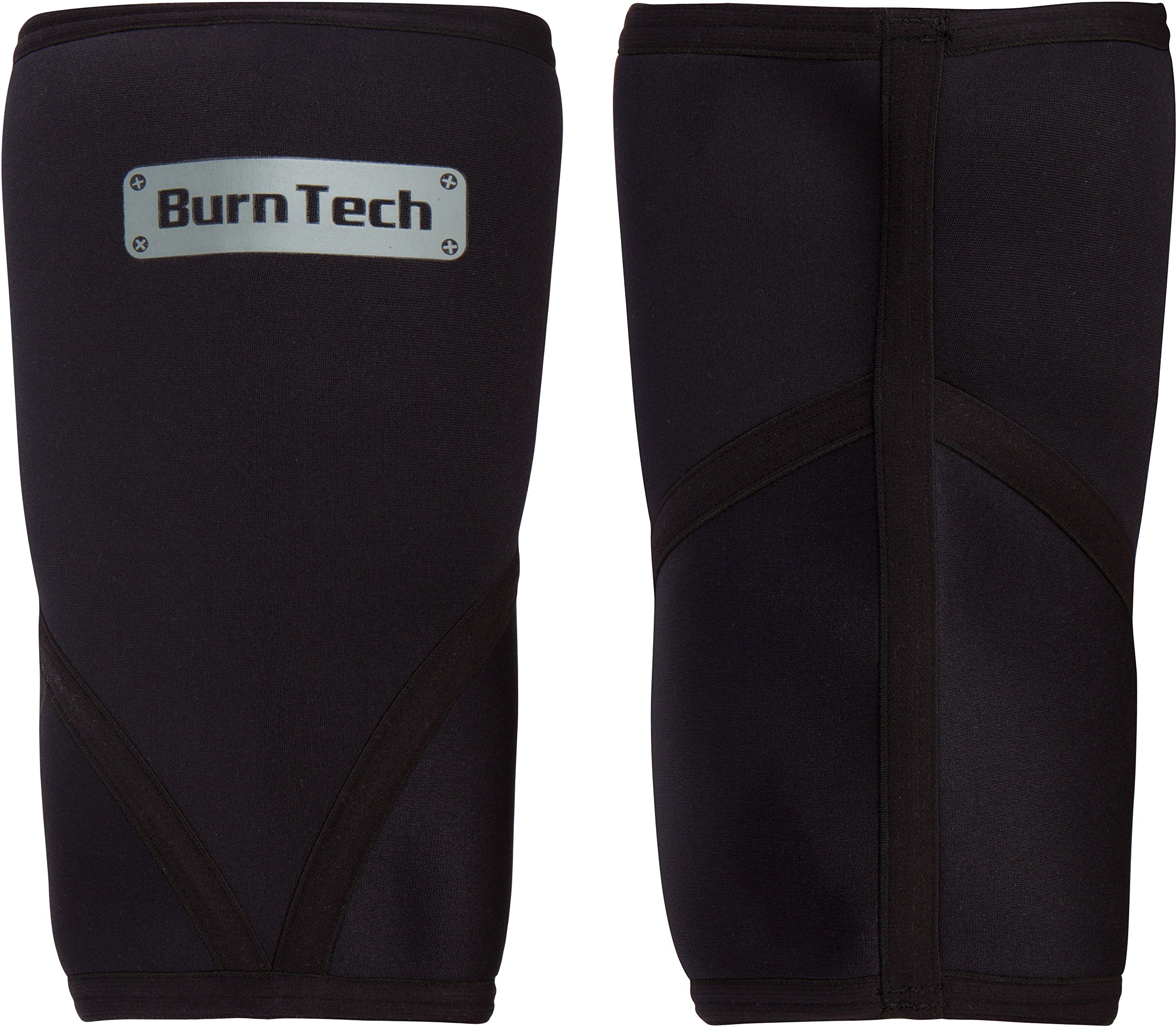Maximum Support Knee Sleeve – Burn Tech Compression for Lasting Joint Pain Relief – Medium (Pair) Black