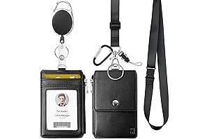ELV Badge Holder, ID Holder Wallet, All-in-One Solution for Badge and Card Management
