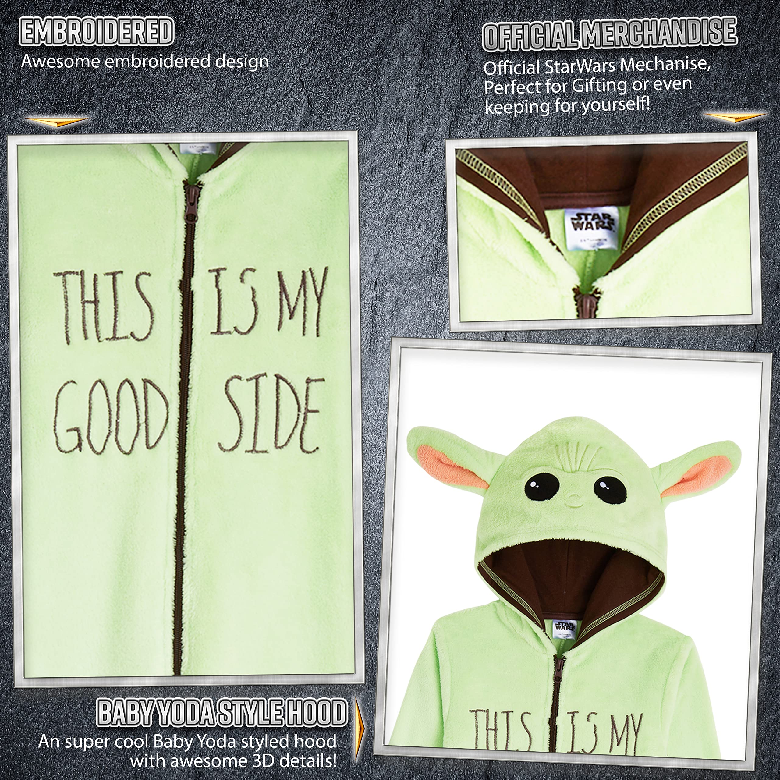 Star Wars chłopięca piżama Baby Yoda polarowa piżama Mandalorian PJs 4-14 lat