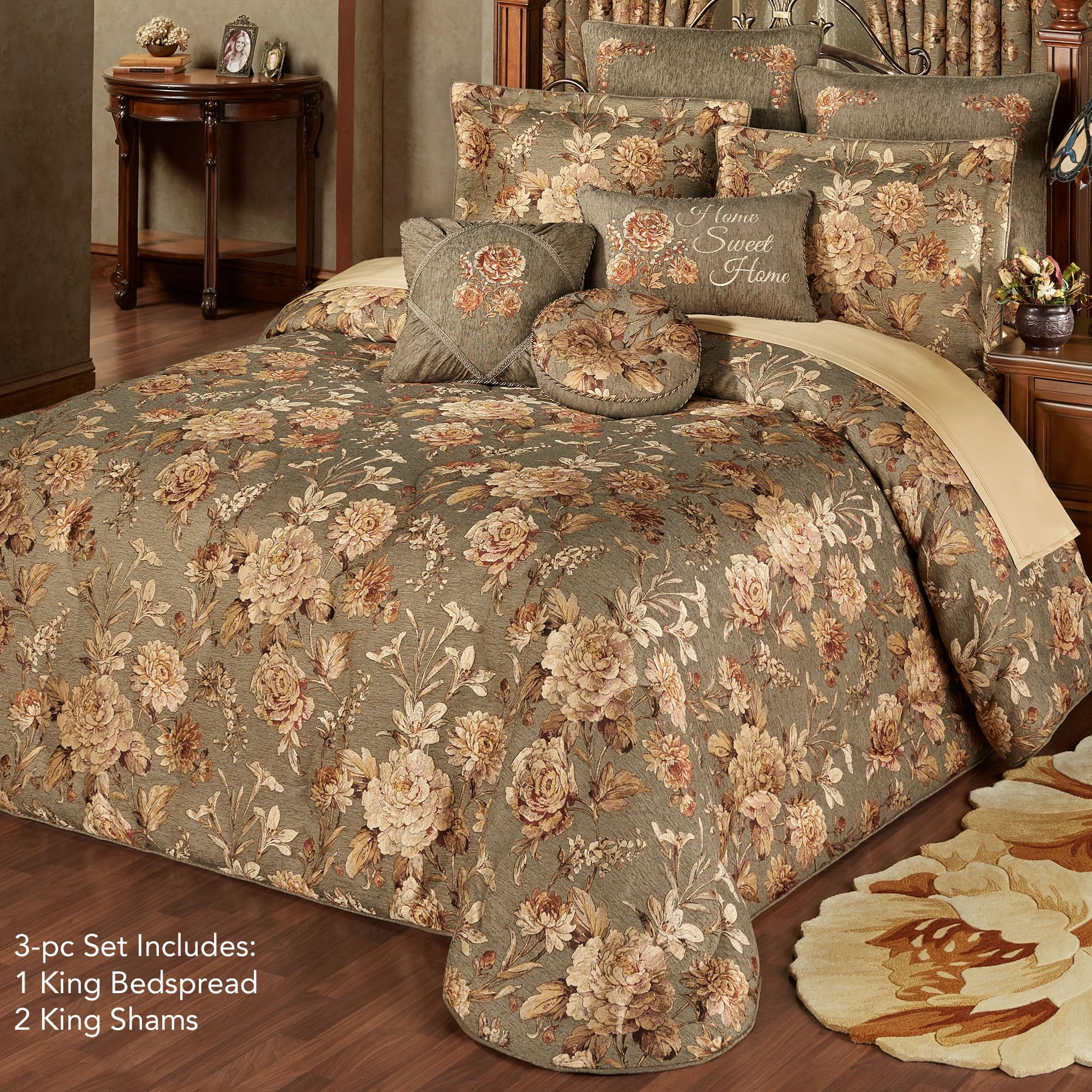Amazon.com: J. Queen New York Rhapsody Floral Luxury Bedding | 3