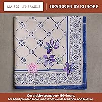 Vista 2 de Maison d' Hermine - Juego de 4 servilletas 100 % de tela de algodón lavable, decorar o regalar, hogar, cocina, comedor, fiestas de cóctel