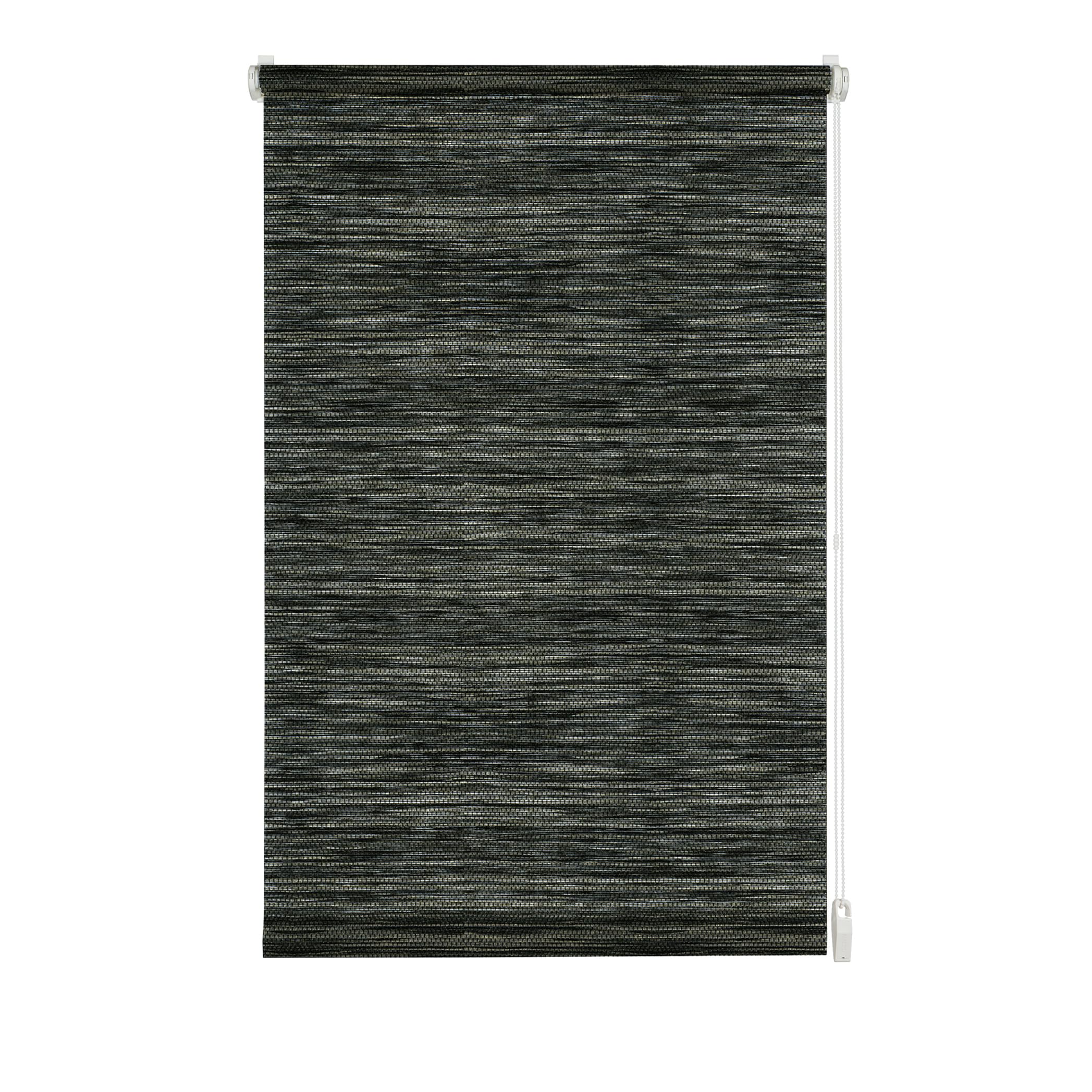 GARDINIA Store Enrouleur à Coller ou Clipser, Store pour Lumière du Jour, Opaque, Kit de Montage Inclus, Store Nature EASYFIX, Noir/Blanc, 120 x 150 cm (LxH)