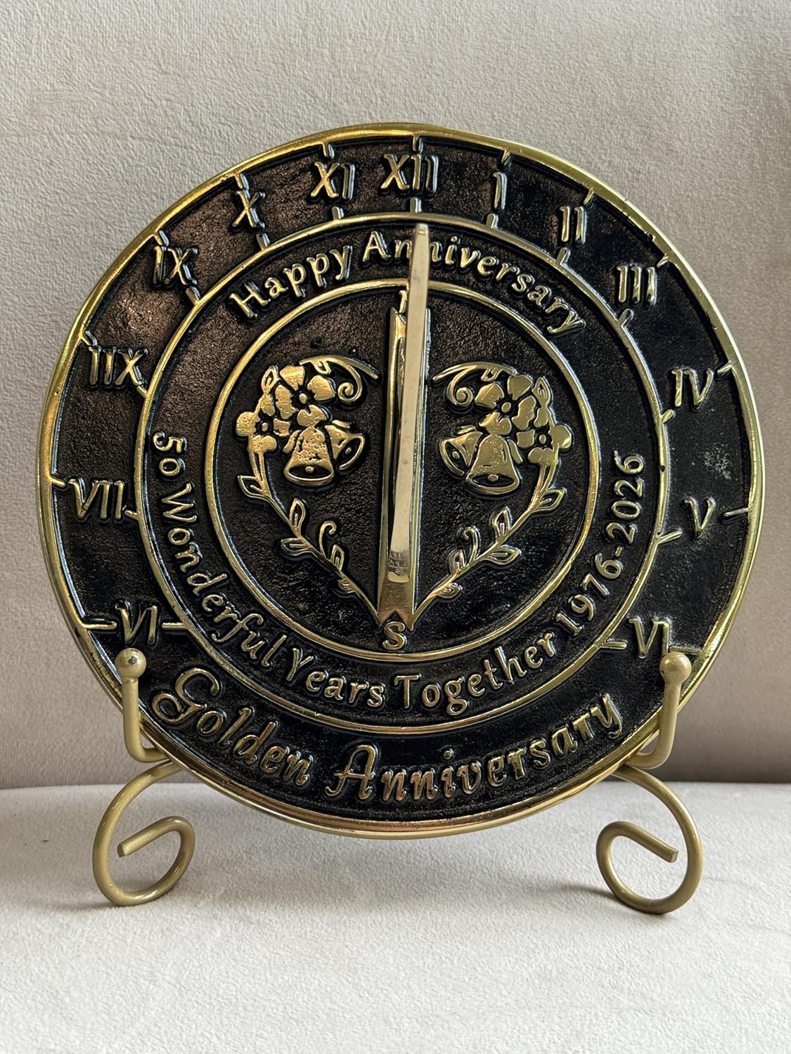 ARTIZANSTORE Gift Sundial Heavy Duty cast Brass Sundial Handmade Brass Wedding Gift Idea for Couples • 50th Wedding Anniversary 2026