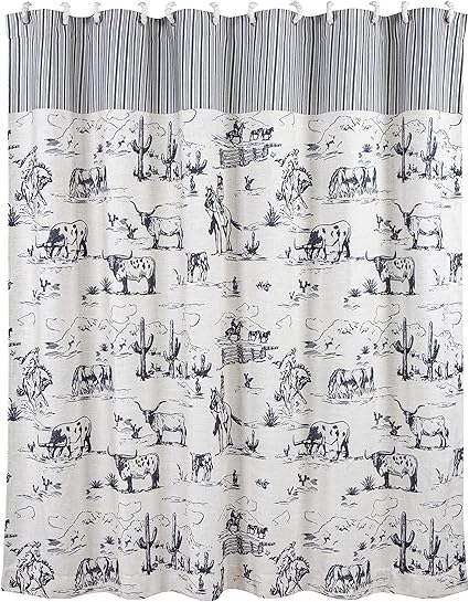 Ranch Longhorn Shower Curtain NCU0NXD1429