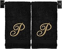 Vista 76 de Toallas de mano beige para baño, monogramadas, toallas turcas de algodón de lujo, bordadas en Estados Unidos, juego de 2, elige el color y la letra