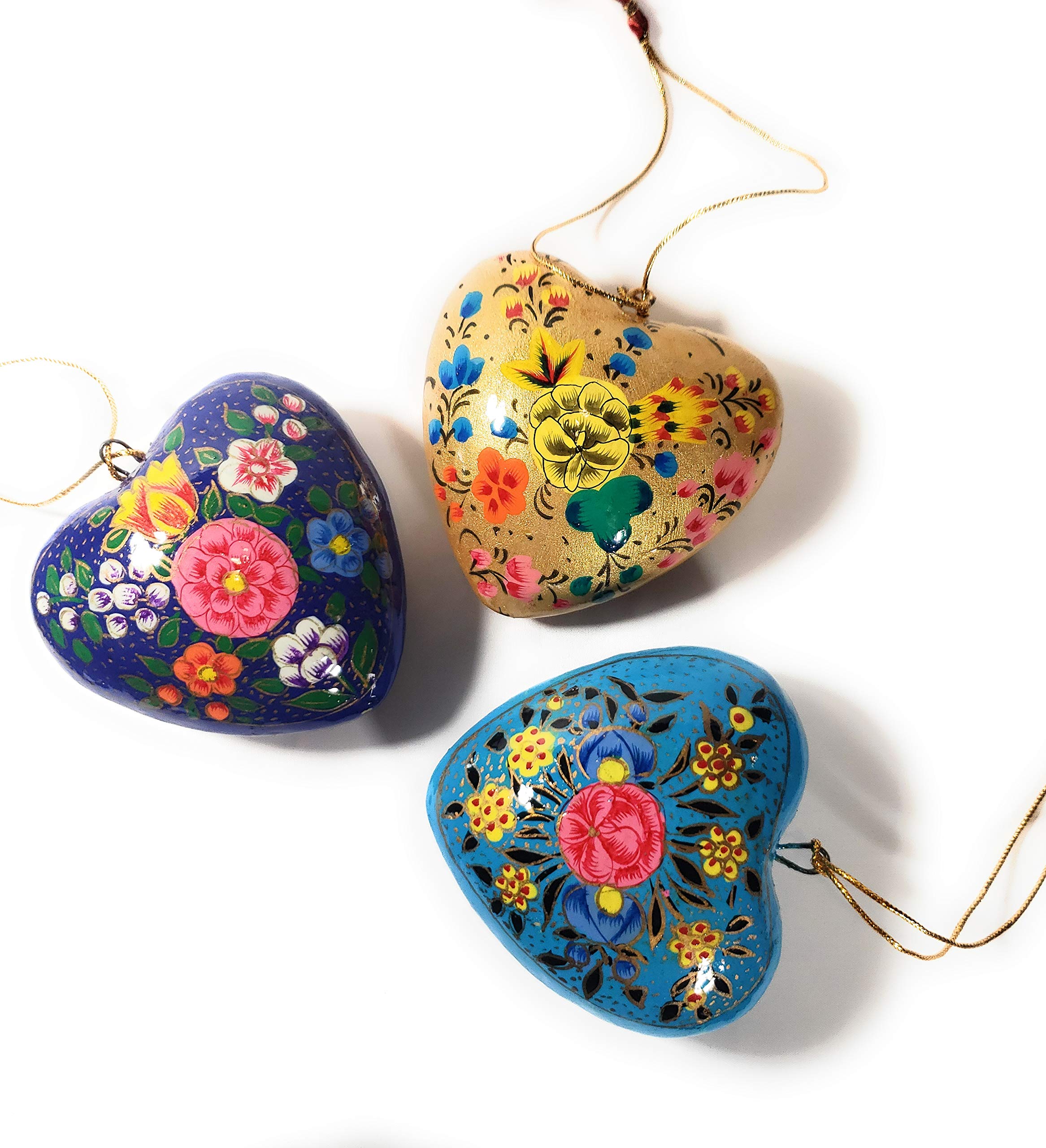 Boîte en Papier Mâché Peinte décor Floral et Laquée - Fait Main Inde 80