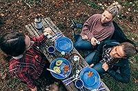 Vista 3 de Stansport Deluxe 24-Piece Enamel Tableware Set - Enamel Plates and Bowls Lightweight and Durable Camp Dish Set for Camping and Backpacking Plates