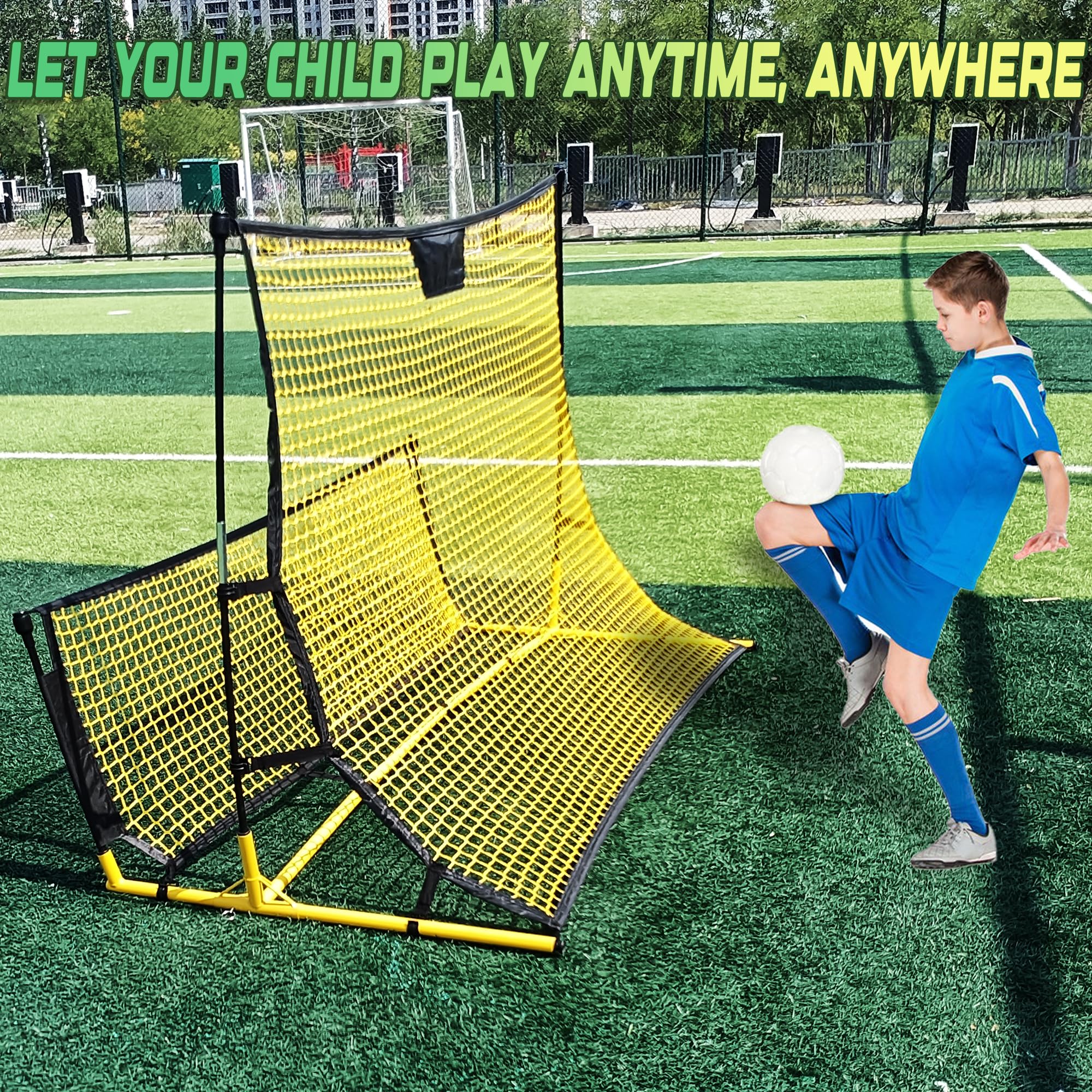 Rebounder da Calcio, Allenatore di Calcio Portatile, Rete da Rimbalzo per Volley, passaggi e Allenamento in solitaria