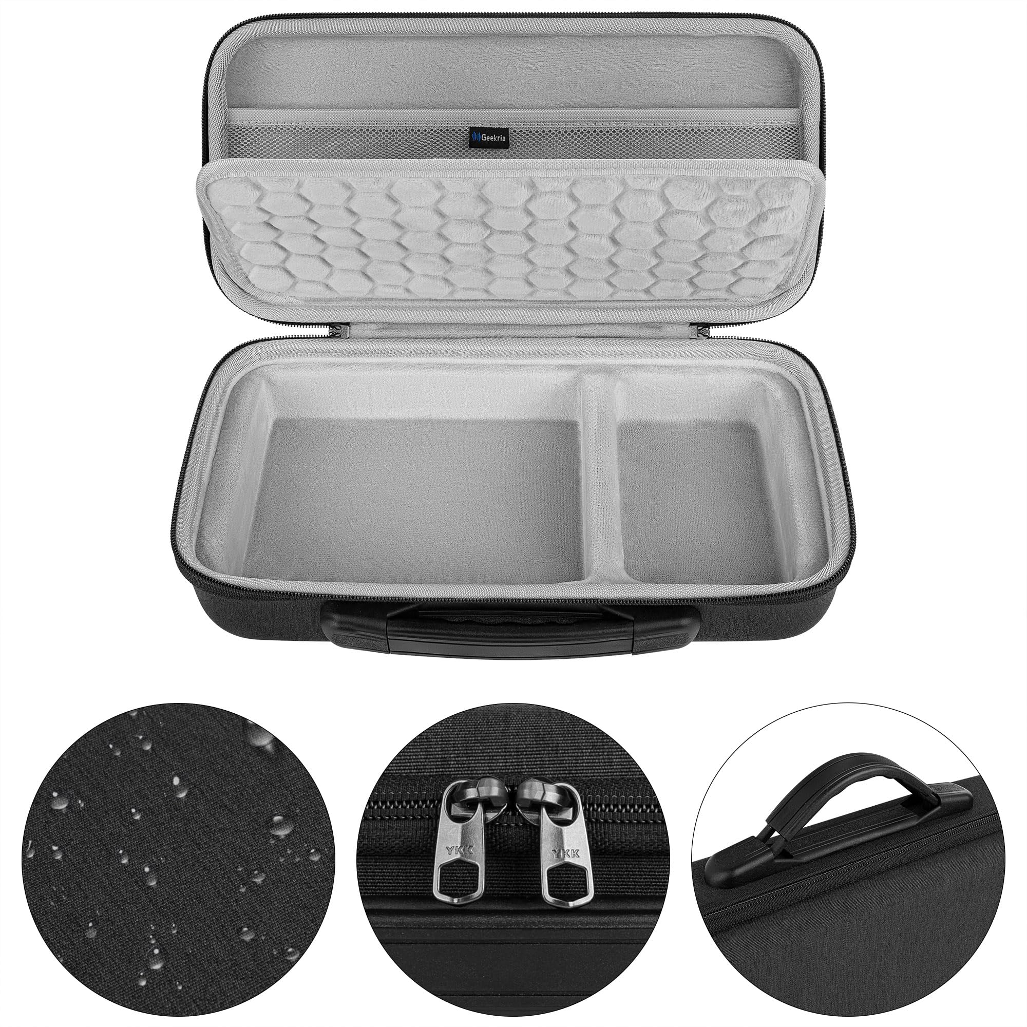 GEEKRIA Audio Interface Carrying Case, Hard Shell Travel Bag Compatible with Universal Audio Volt 2 / Volt 1 / Volt 176 (Dark Gray) - Image 2
