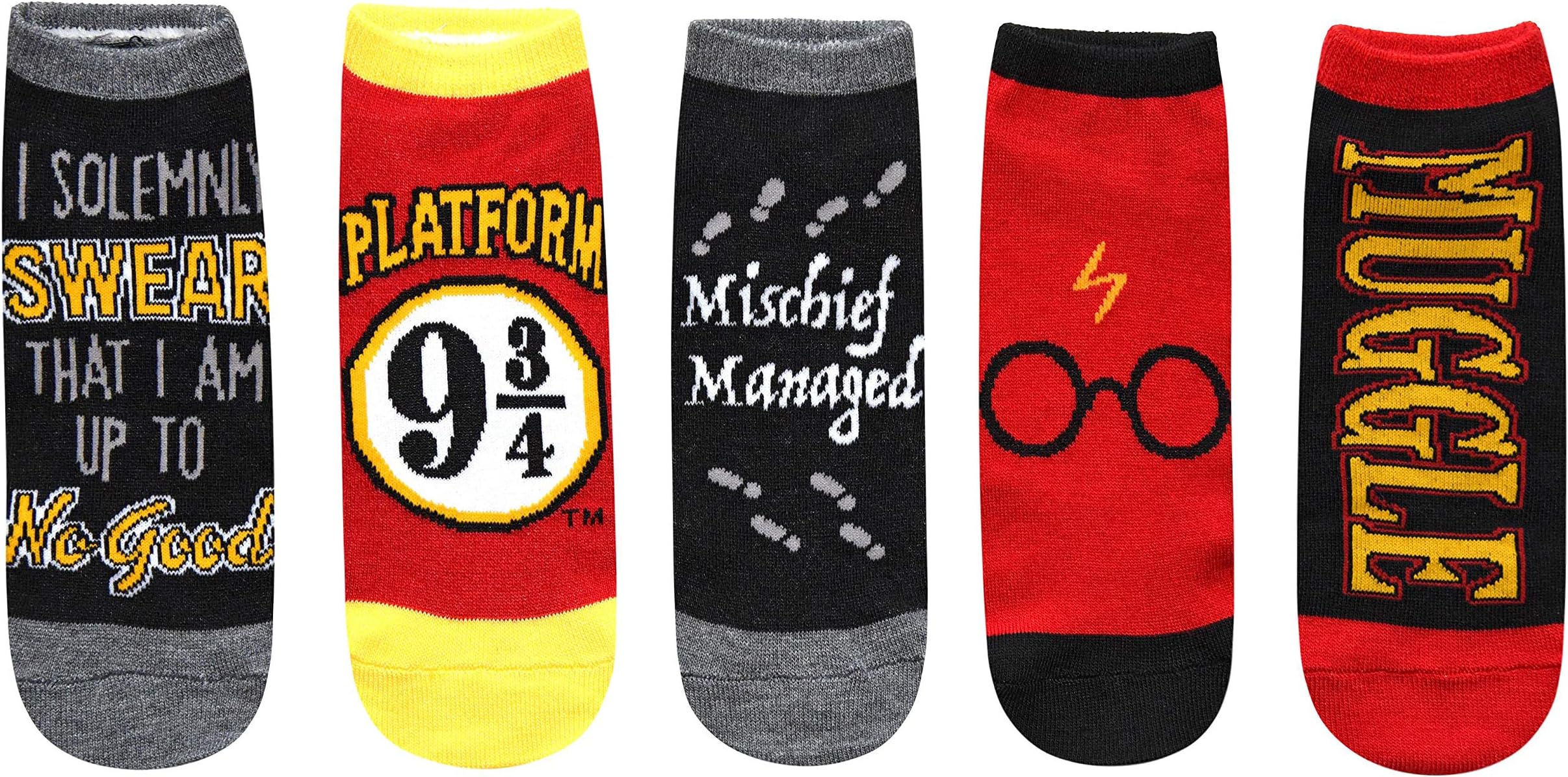 Solemnly Swear Muggle Platform 9 3/4 5 Pack Ankle Socks