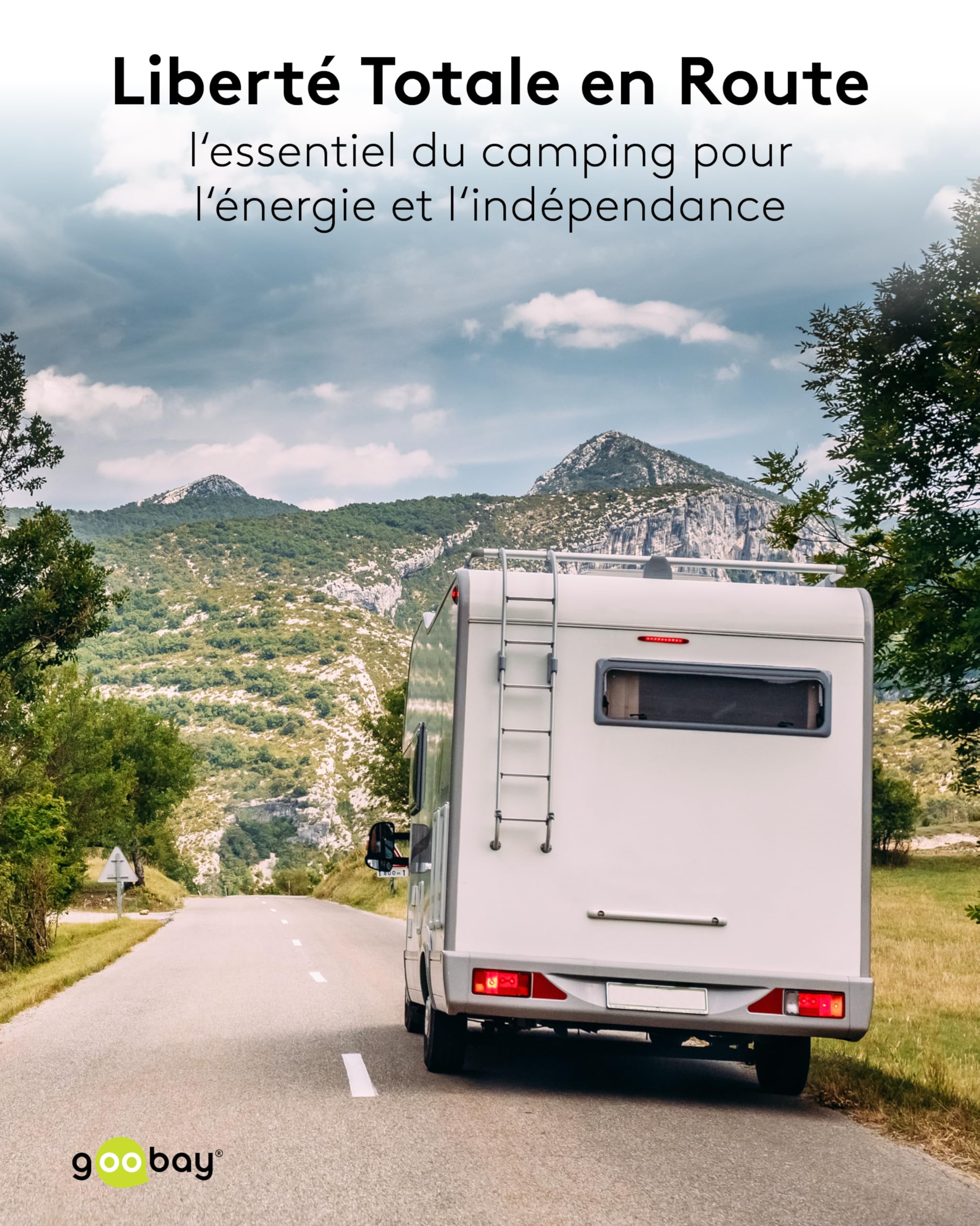 goobay Câble Adaptateur CEE pour Caravane, 10 m, Prise CEE vers 1 Prise CEE et 2 Prises avec Contact de Protection, IP 44, câble de Camping, Camping-Car et travaux 76266