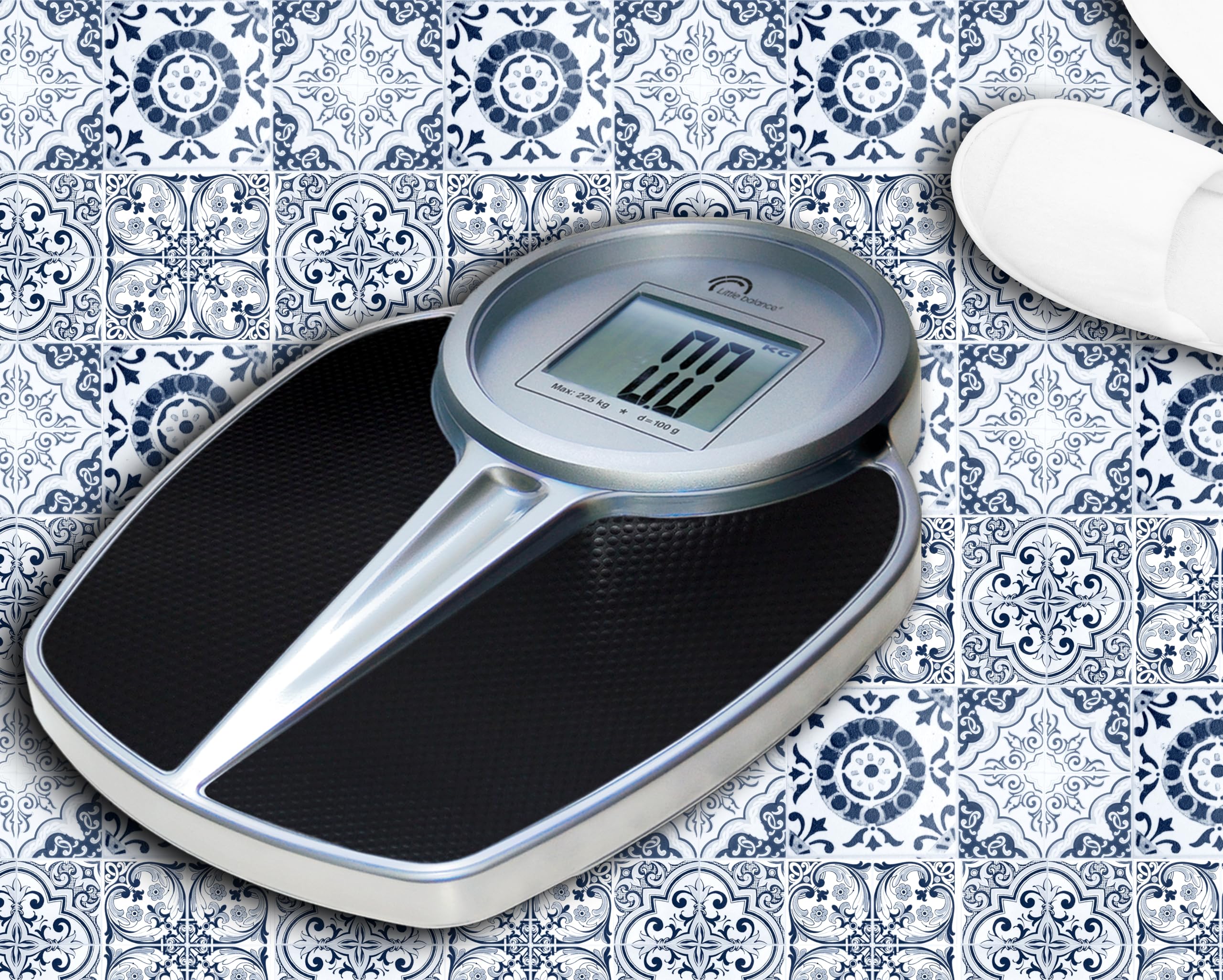 Pese-personne - LITTLE BALANCE - 8327 - PRO M 225 - Balance électronique - 225 kg / 1 kg - Noir / Argent