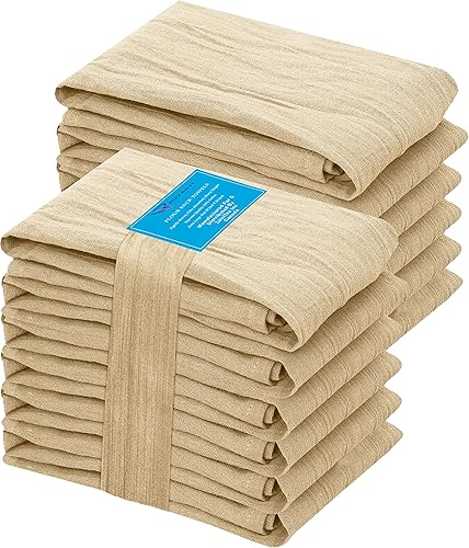 Miniatura 1 de RUVANTI Harina Sack - Paquete de 12 toallas de 28 x 28 pulgadas, 100% algodón, toallas de cocina reutilizables, lavables a máquina, toallas de bar
