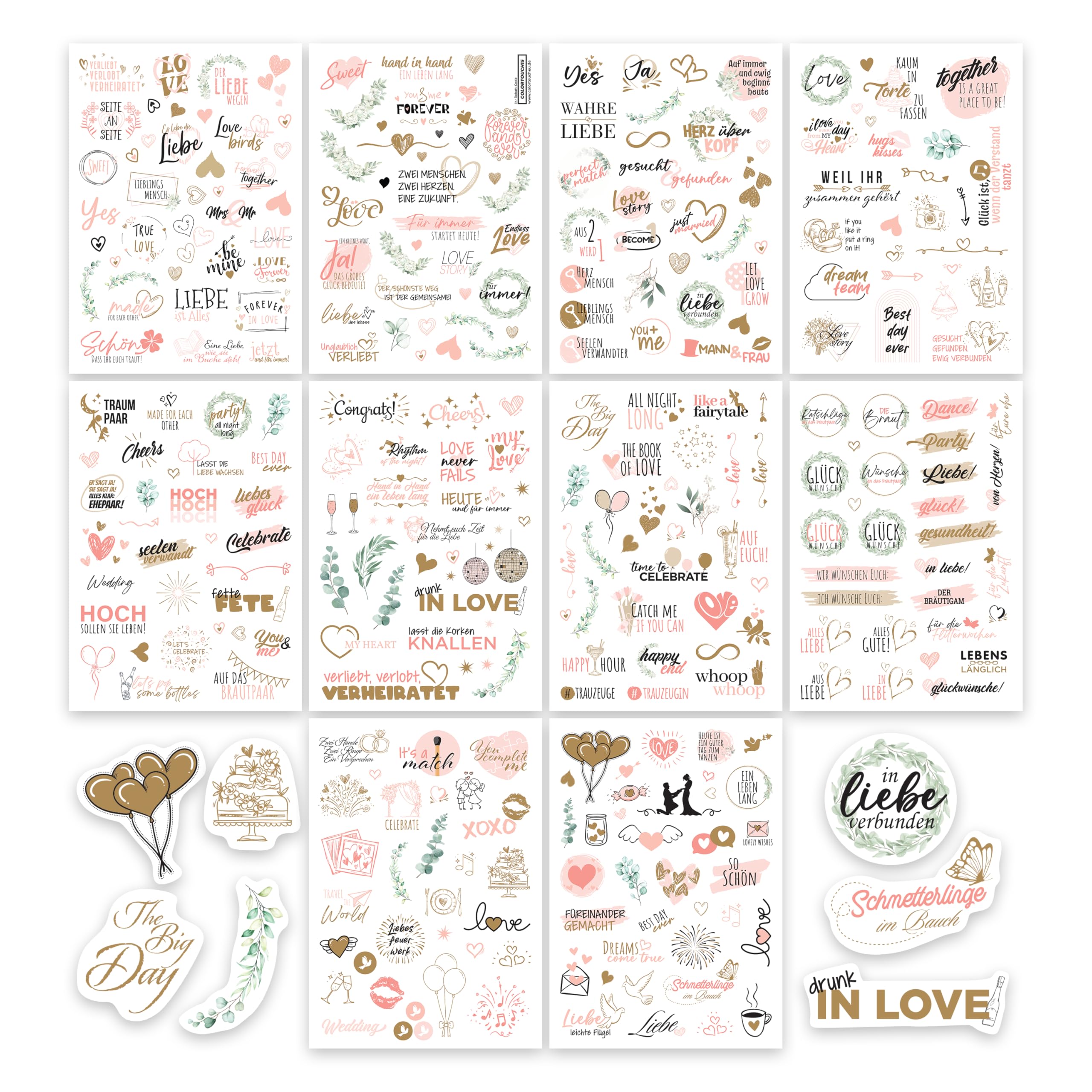 colortouch Sticker Hochzeit Gästebuch (325 Motive)
