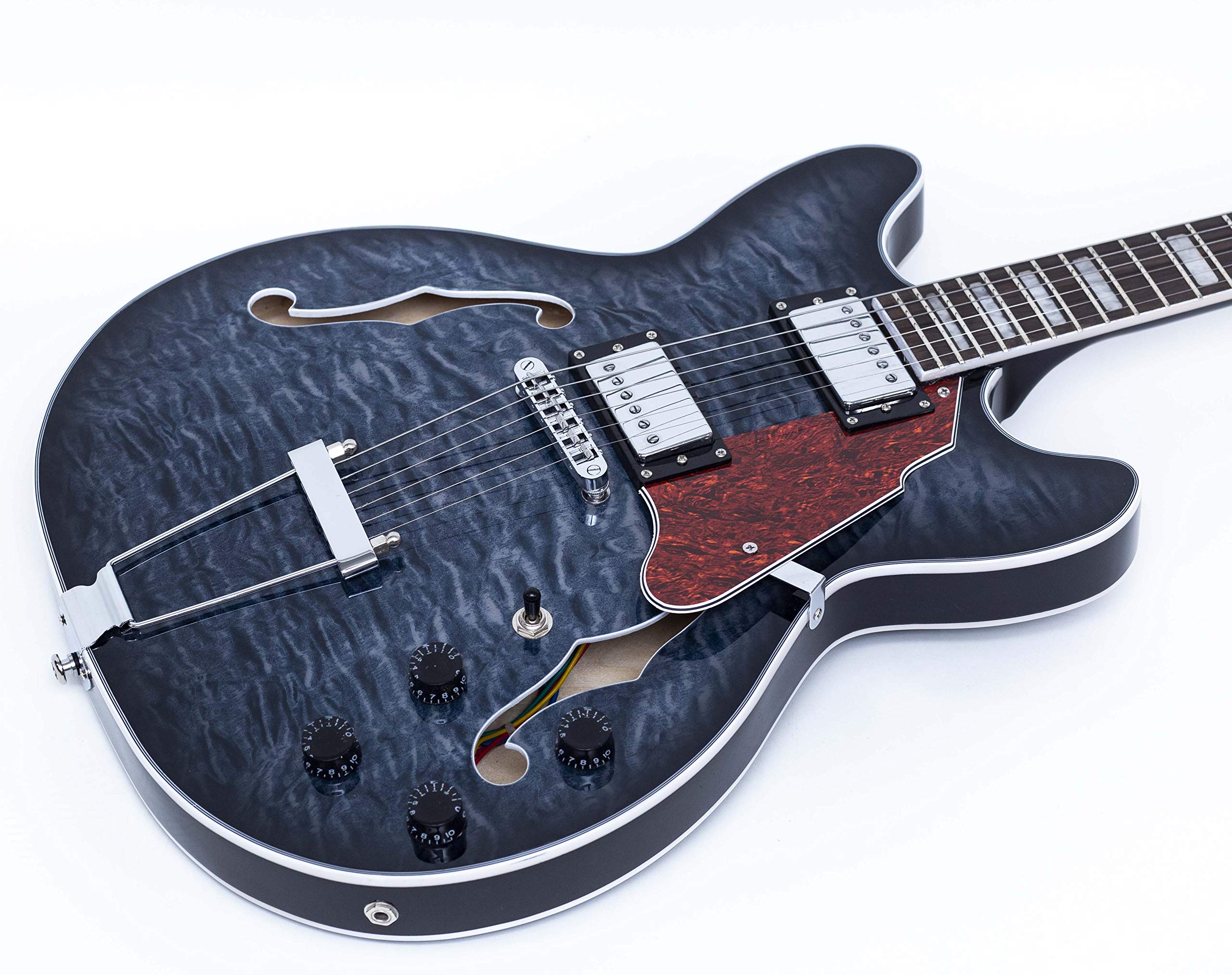 Buy GROTE Jazz Electric Guitar Water Ripple SemiHollow Body Trapeze