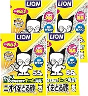 【Amazon.co.jp限定】 ライオン (LION) ニオイをとる砂 猫砂 5.5Lx4袋 (ケース販売)