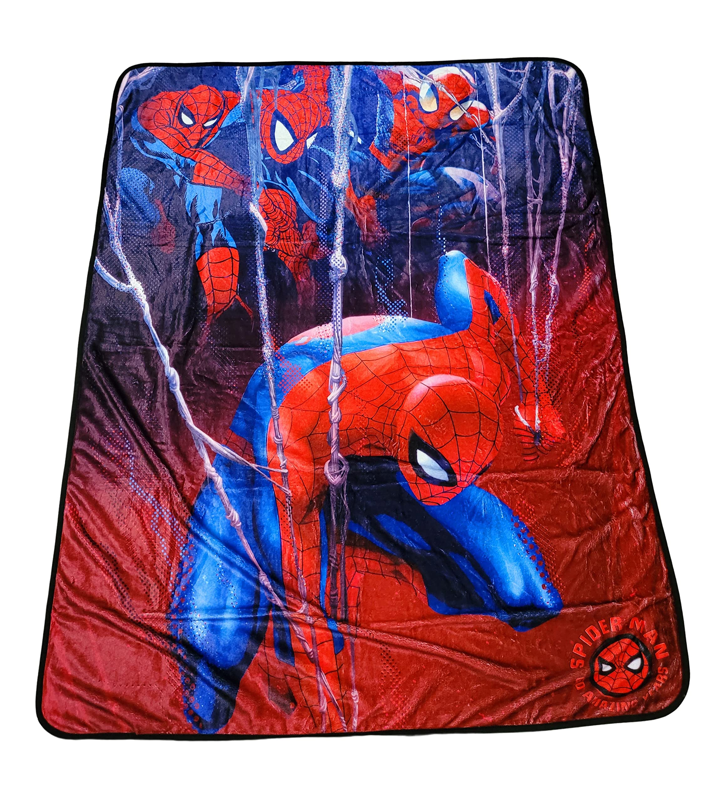 Marvel Spider-Man Web Fleece 60th Anniversary Beyond Amazing Fleece Softest Comfy Throw Blanket for Adults & Kids| Measures 60 x 45 Inches