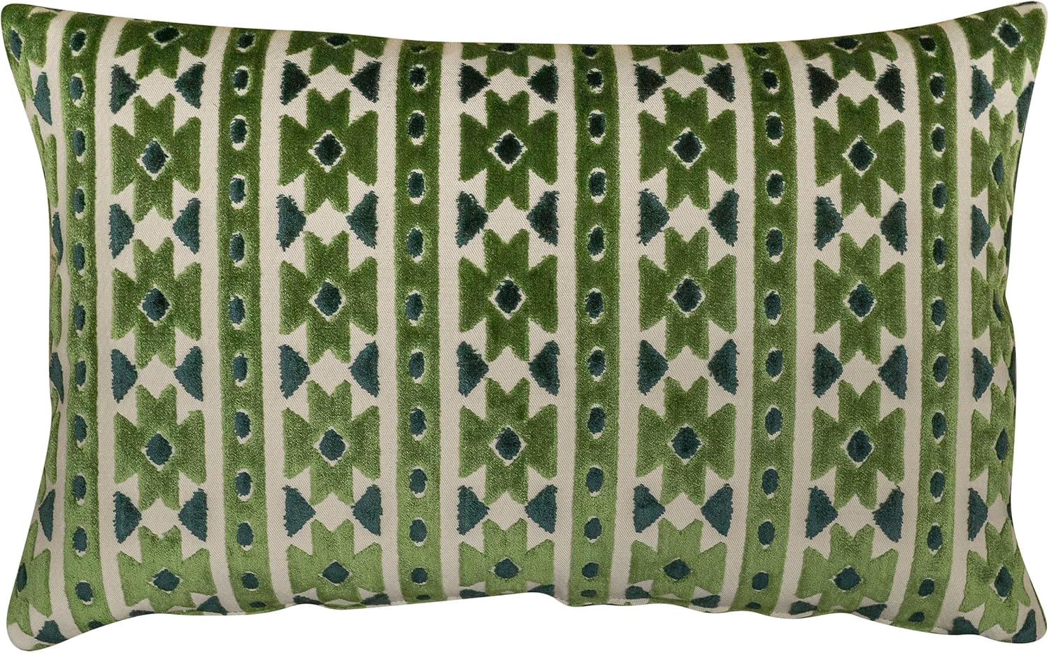 Linen Loft Kashan Geometric Cut Velvet XL Rectangular Cushion Cover