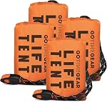 Tente de survie Go Time Gear • Tente d'urgence en mylar pour 2 personnes + paracorde • Protection tous temps pour camping, randonnée et kits de survie • Comprend un sifflet d'urgence