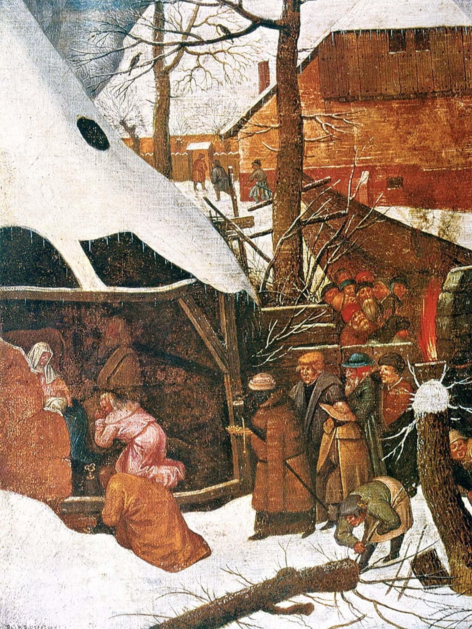 SERENDIPITP Retro Picture Poster Wall Art Pictures Painting the Adoration of the Magi Detail by Pieter Brueghel the Younger Wall Art Canvas Print for Wall Decor 60x90cm