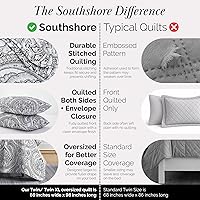 Vista 152 de Southshore Fine Living, Inc. Juego de edredón de tamaño King de gran tamaño, colcha de lavanda King/California con 2 fundas de almohada a juego