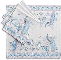 Vista 1 de Maison d' Hermine Servilletas de tela 100% algodón peinado de alta calidad, decorativas, lavables, juego de 4 servilletas para el hogar, cocina