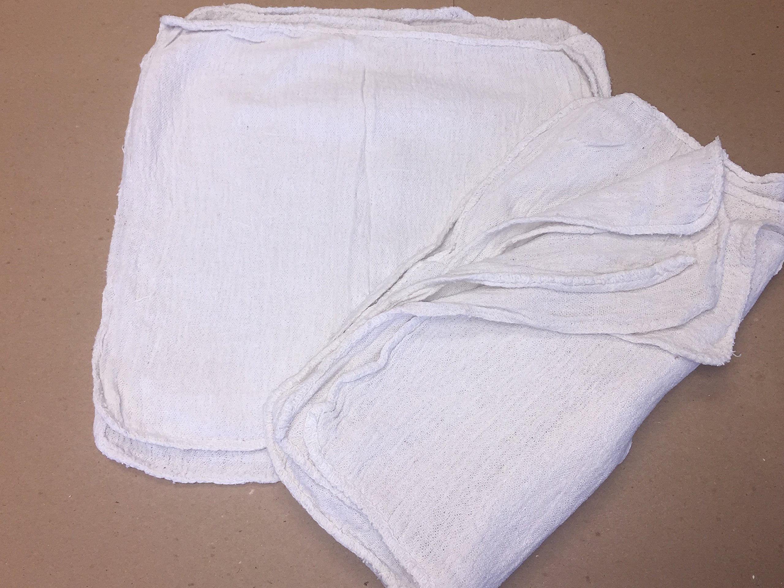 500 NEW WHITE SHOP TOWELS RAGS BRAND MECHANICS INDUSTRIAL GRADE 13X14