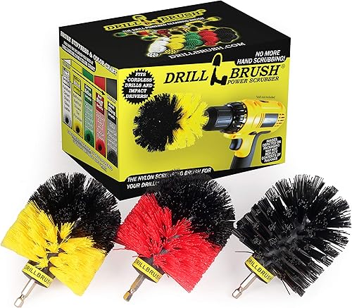 Miniatura 8 de Variedad de cepillos de taladro - Kit de detalles de coche - Juego de accesorios de cepillo de taladro de baño - Cepillos de limpieza de parrilla