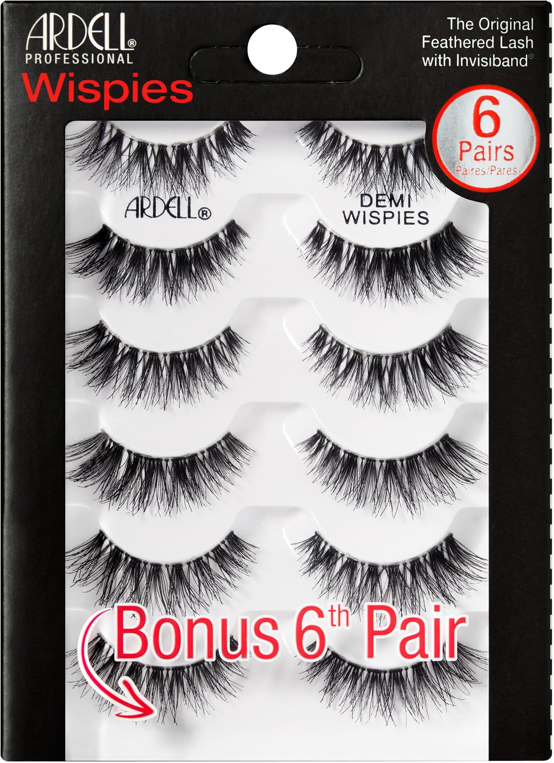 Ardell Demi Wispies Eyelashes – Multi-Dimensional, Eyelashes Natural Look, 6 Pairs