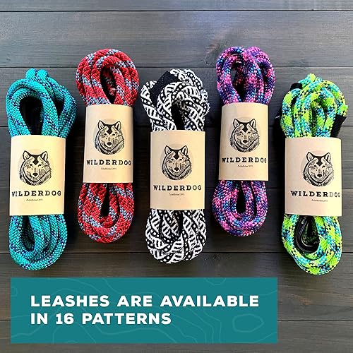 Vista 18 de Wilderdog Cuerda de escalada - Correa para perro con clip rápido, 5 pies, color azul pacífico Pacific Blue