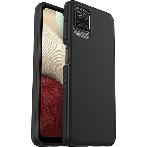OtterBox Sleek Series Case for Galaxy A12, Shockproof, Drop Proof, Ultra-Slim, Protective Thin Case, Tested to Military Standard, Black, No Retail Packaging