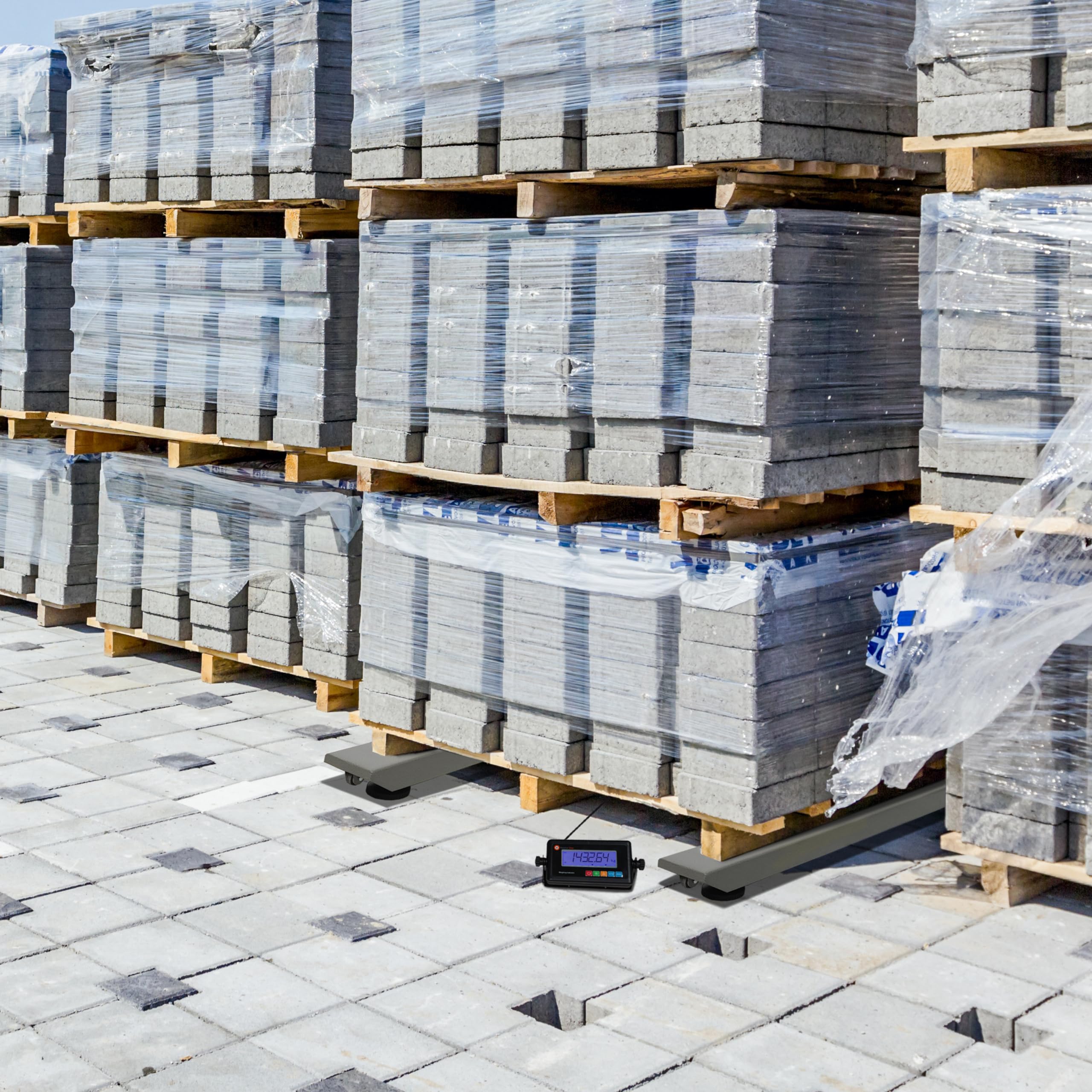 Básculas de viga industriales de alta capacidad 3000 kg | Acero resistente | Indicador de pantalla digital B8 | Batería Recargable | Cable cargador | Ganado Almacén Comercial | Fácil instalación