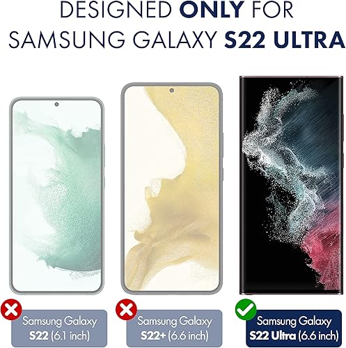 Miniatura 2 de ArmorSuit MilitaryShield Protector de pantalla antirreflejos diseñado para Samsung Galaxy S22 Ultra de 6.8 pulgadas, película mate antiburbujas