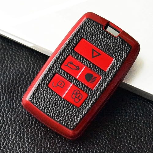 Miniatura 9 de ontto Funda de cuero para llavero Land Rover 2018-2020 para Range Rover, funda de llavero de TPU suave, protección completa con llavero, plateado