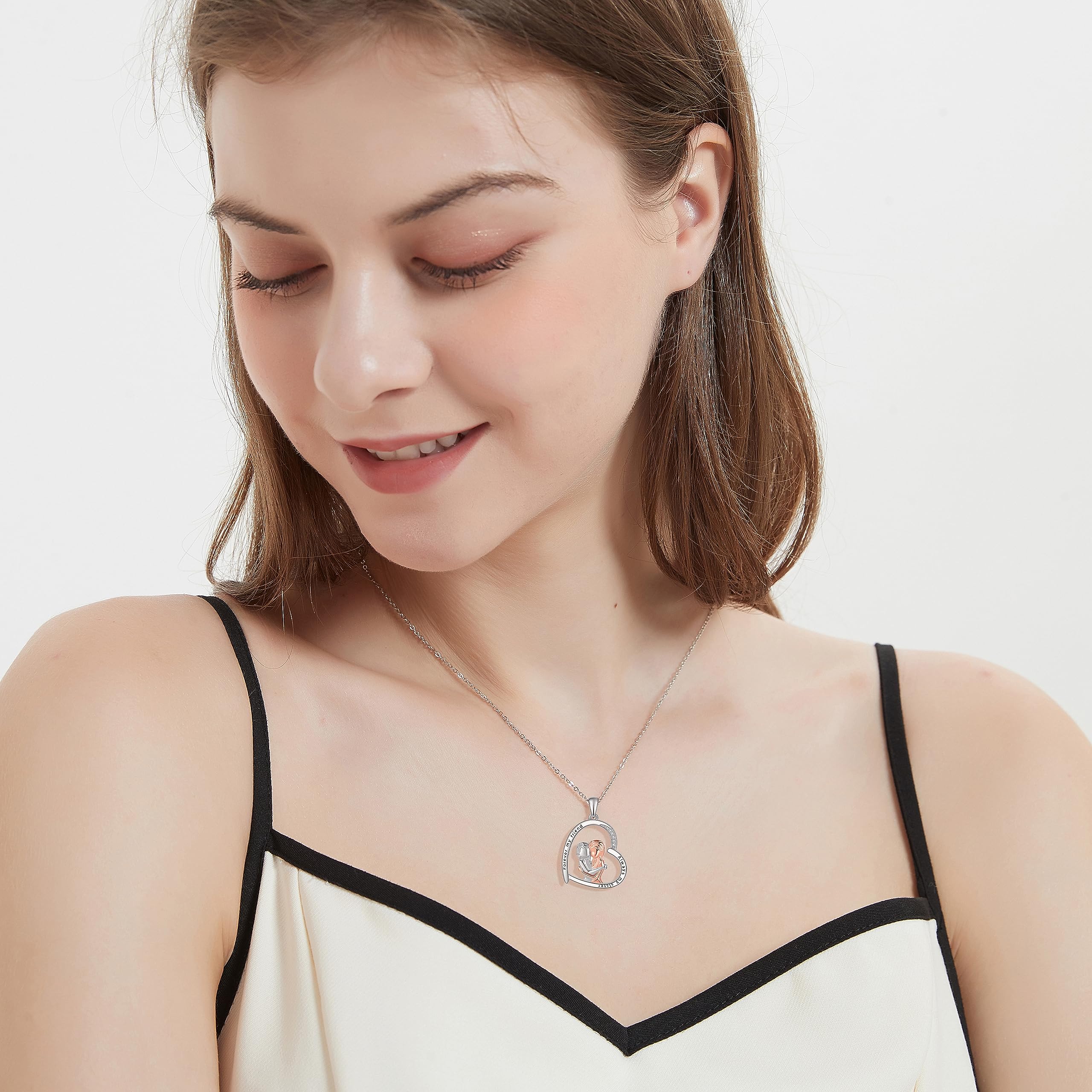 Abbraccio Di Sorella Regali Di Sorella Collana Di Sorella In Argento Sterling Collana Di Ciondolo Di Sorella Gioielli Regali Di Compleanno Per L'Amica Sorella Donne Femminili