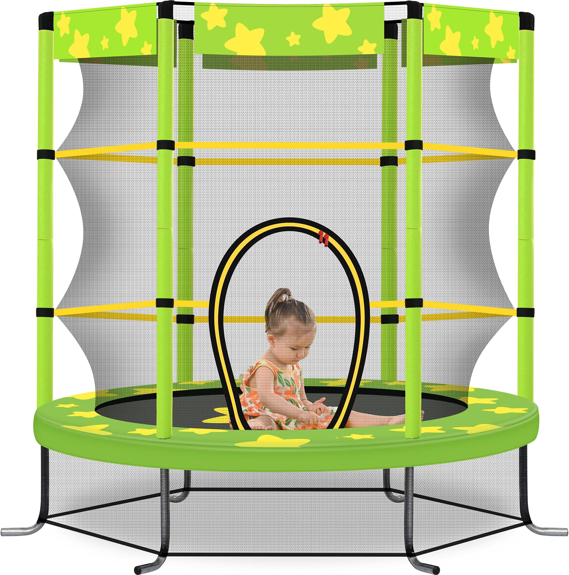 Merax 55" Trampoline for Kids, 5FT Indoor & Outdoor Mini Trampoline with Safety Enclosure Age 1-8