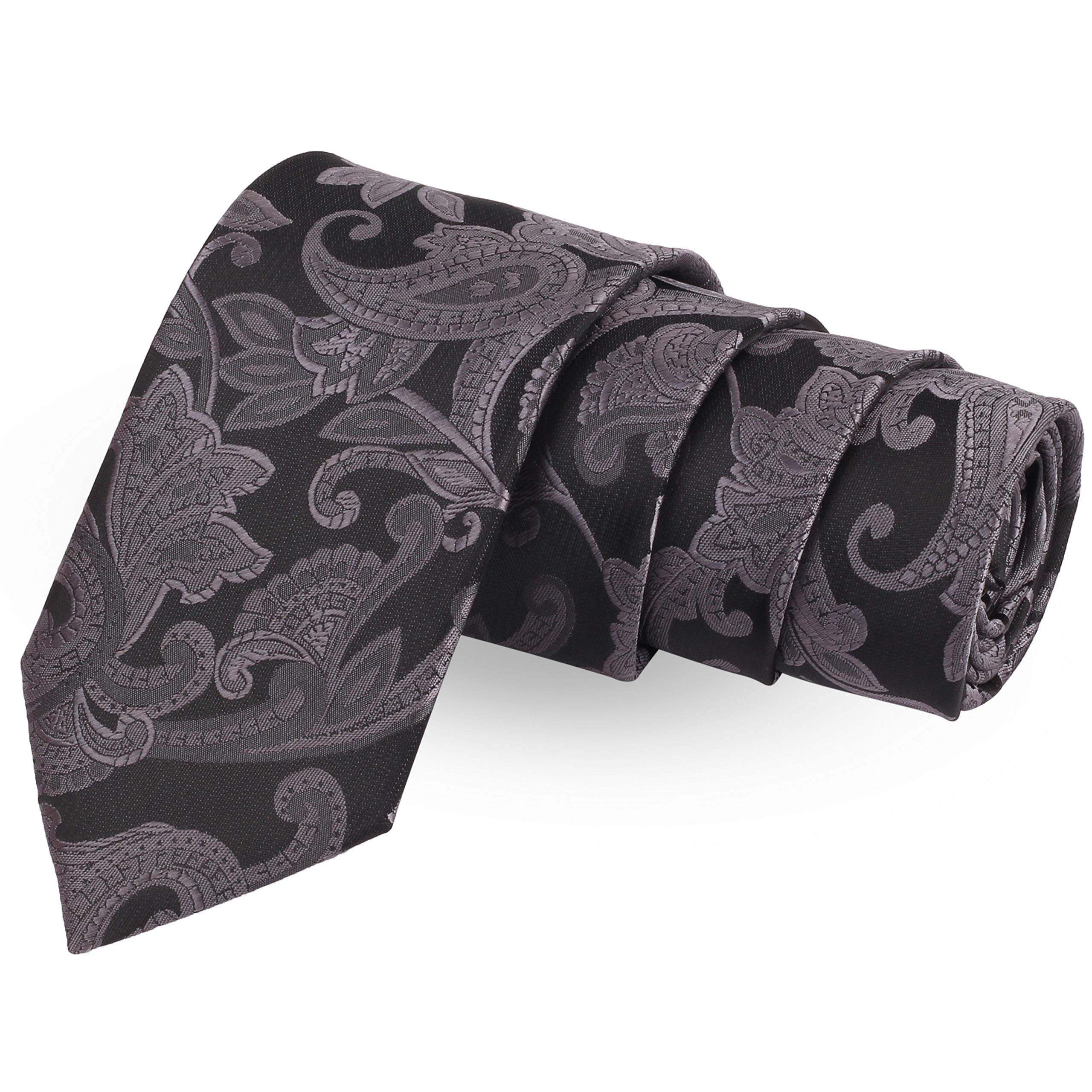 peluche The Weald Feel Black Colored Microfiber Necktie For Men-picture-14