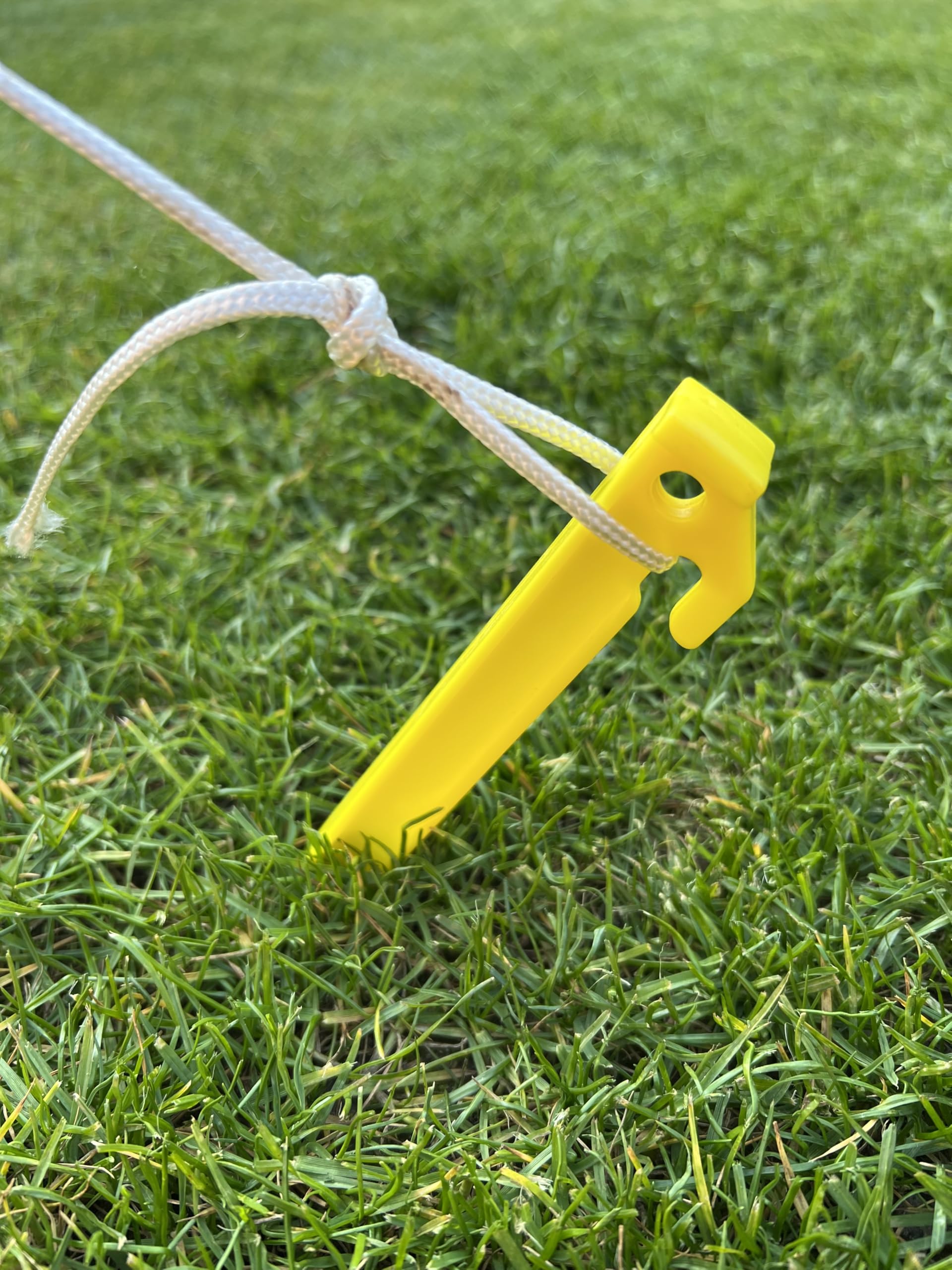 Picchetti per rete da calcio, lunghi 22,9 cm, picchetti in plastica, ancoraggi per rete da calcio, confezione da 50
