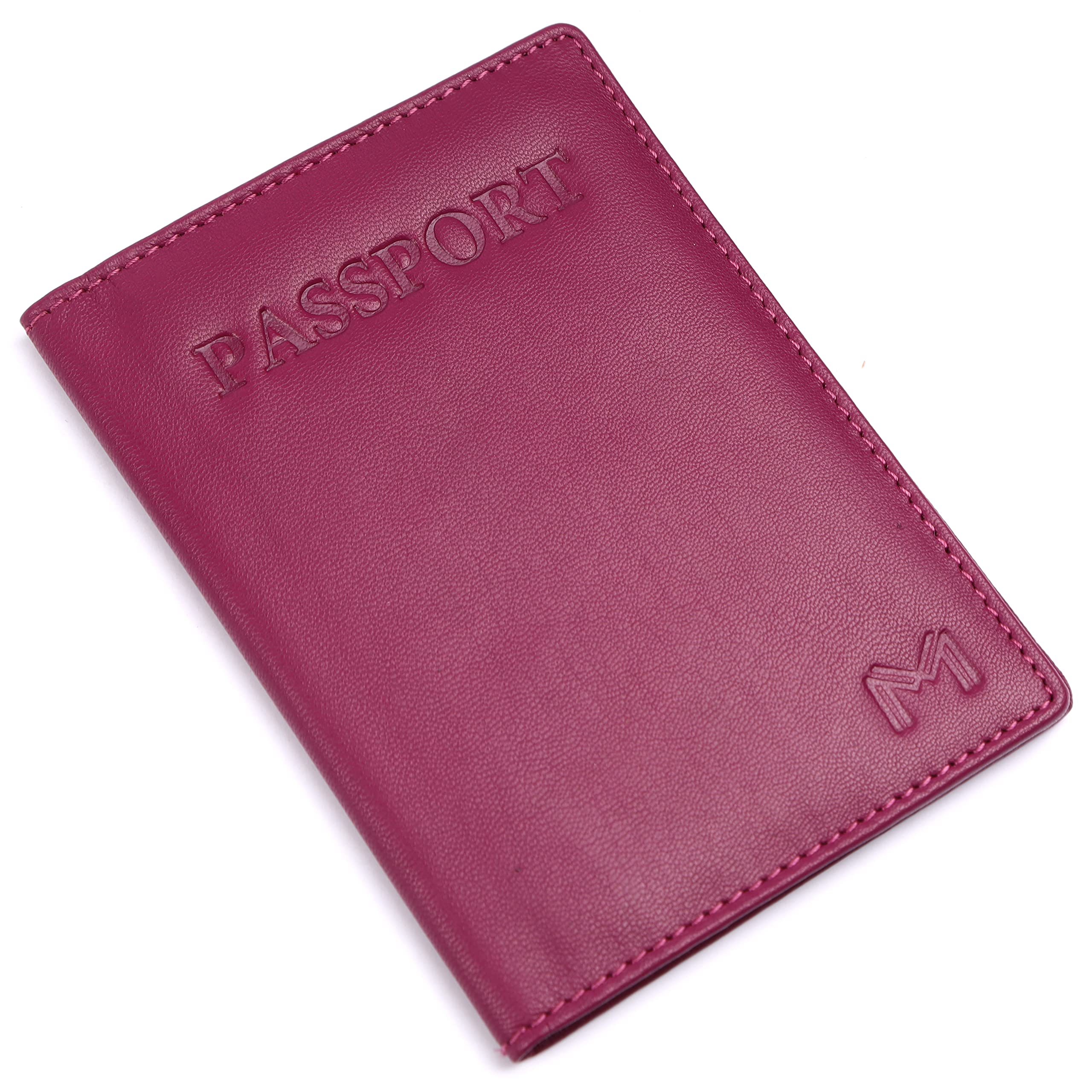 Massi Miliano Genuine Leather Passport Holder/Passport Cover/Passport Case for Men, Women, Boys & Girls (PP01) (Beautiful Burgundy)