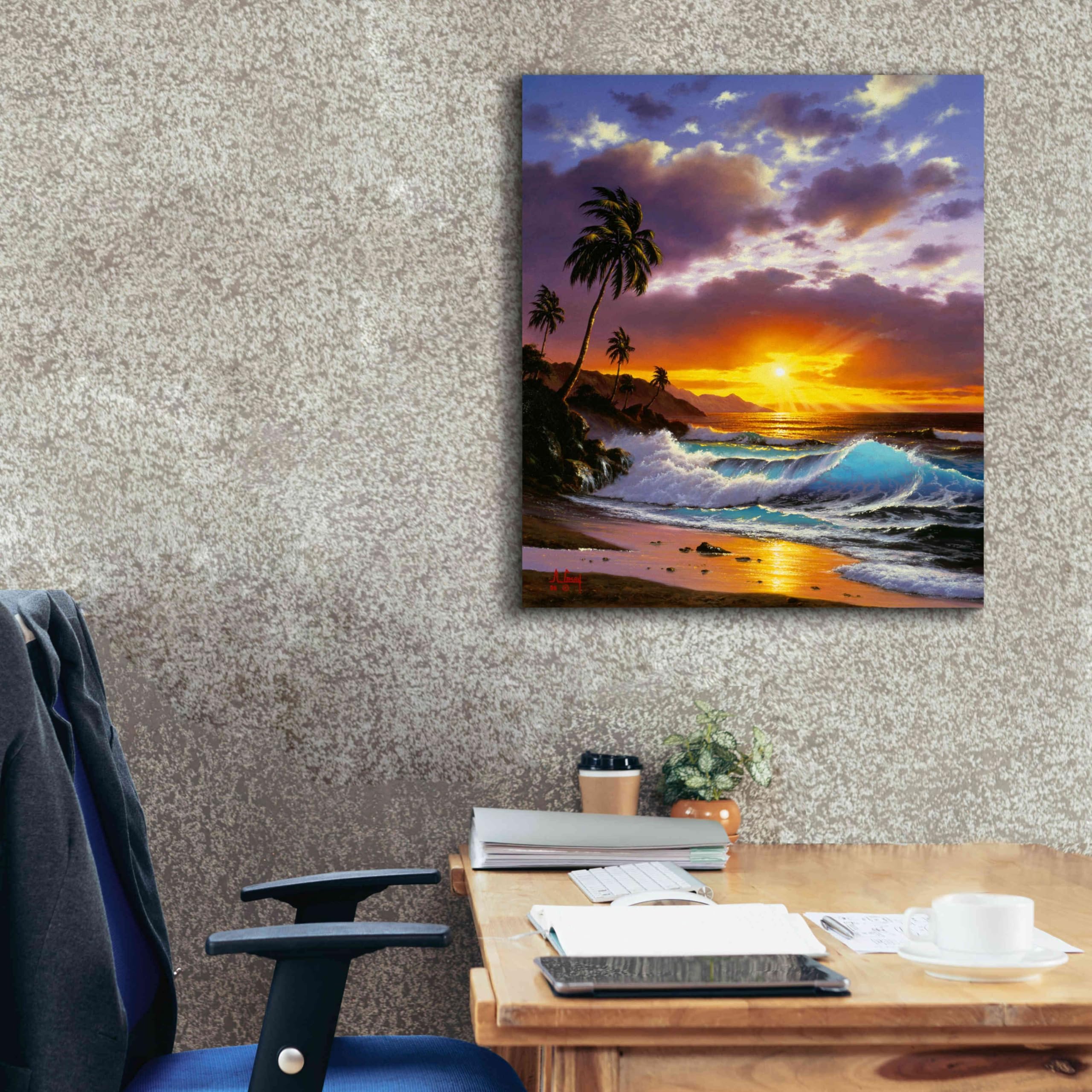 Amazon.com: Epic Graffiti 'Sunset Ocean' by Anthony Casay, Canvas