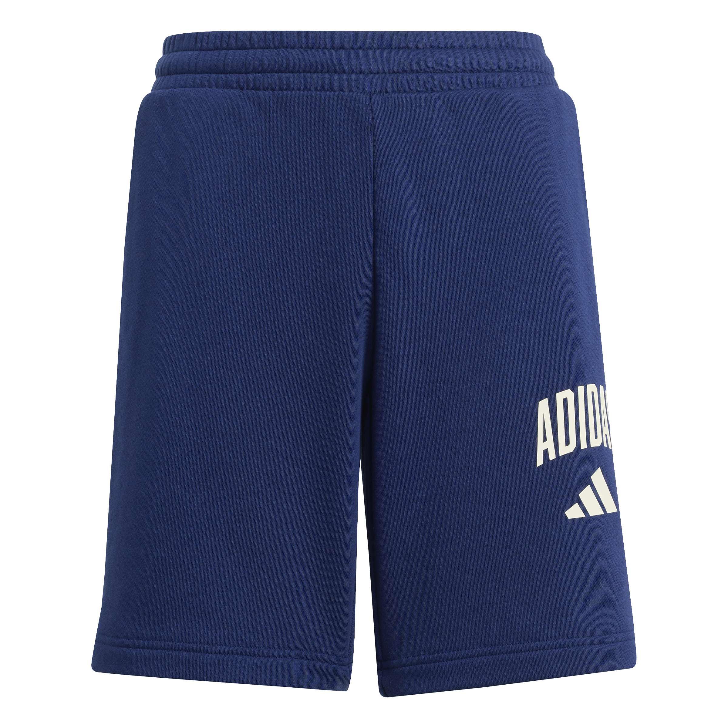 adidas Unisex Kids Seasonals Collegiate Typography Short, Dark Blue, 13-14 Years
