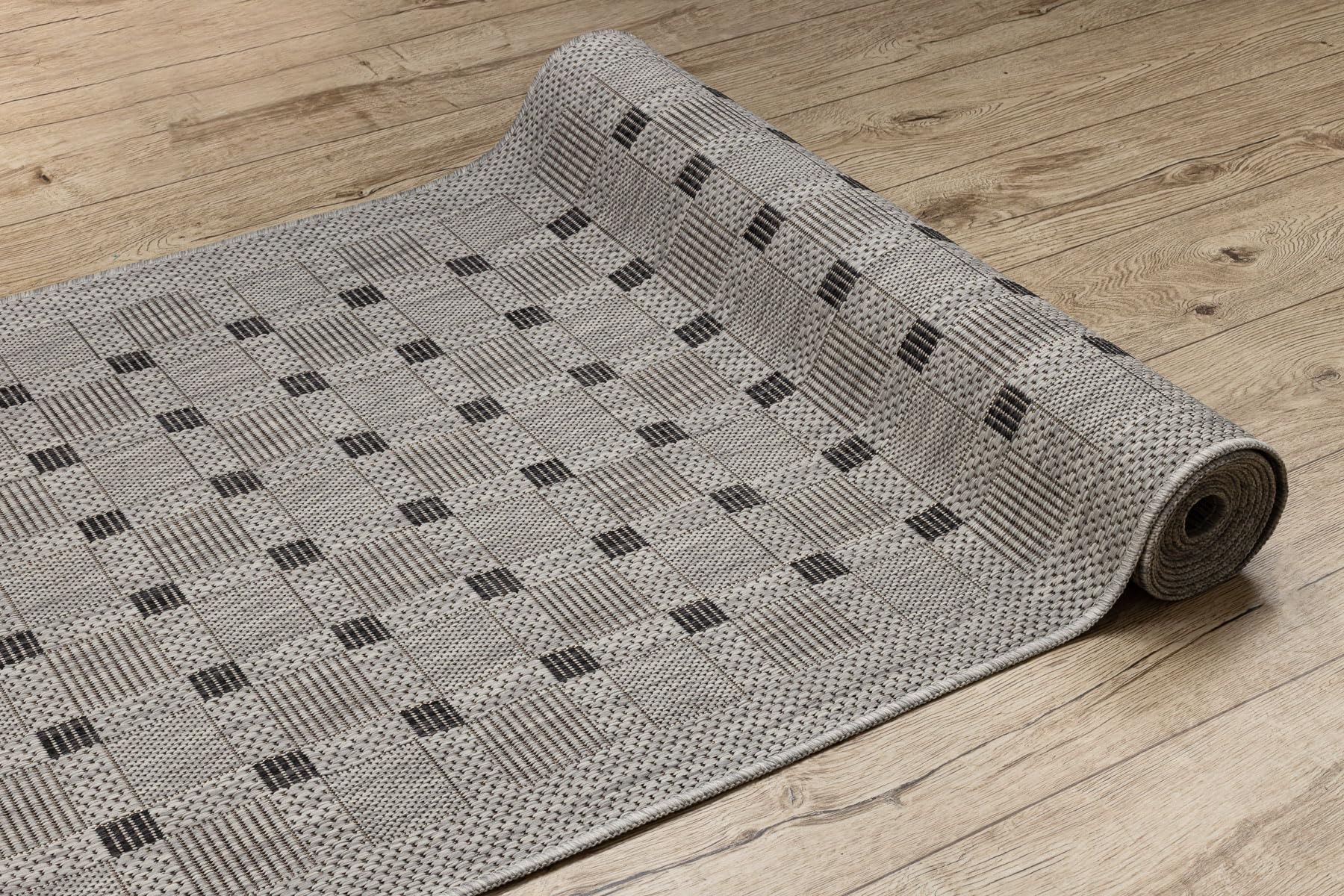 rugsx Läufer SISAL SION 6052 flachgewebt grau 100x220 cm