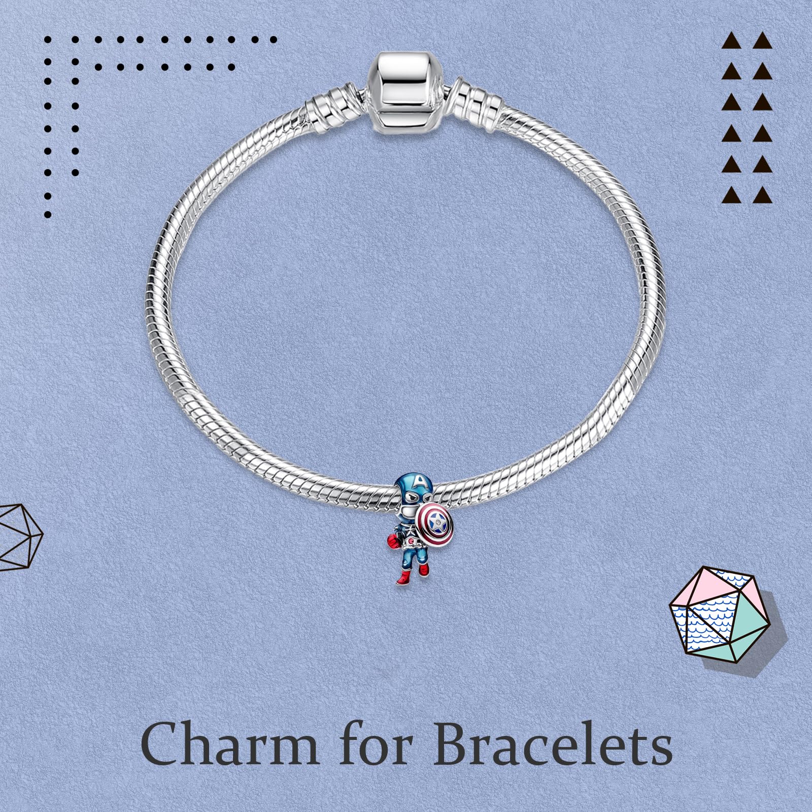 RMMY Charm 925 Sterling Silver Heart Mom Lucky Mouse Movie Pendant Dangle Beads for European Necklaces and Bracelets Valentine's Day Mother's Day Gifts con Gioielli di Zirconia