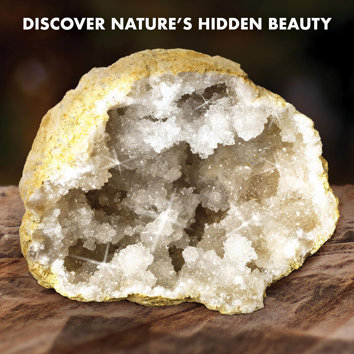 Break Open A Gigantic Geode – Break Your Own Large Geode with Crystals, Earth Science Kit for Kids to Learn Geology, Gifts for Rock Collectors, Cool Rocks for Boys and Girls