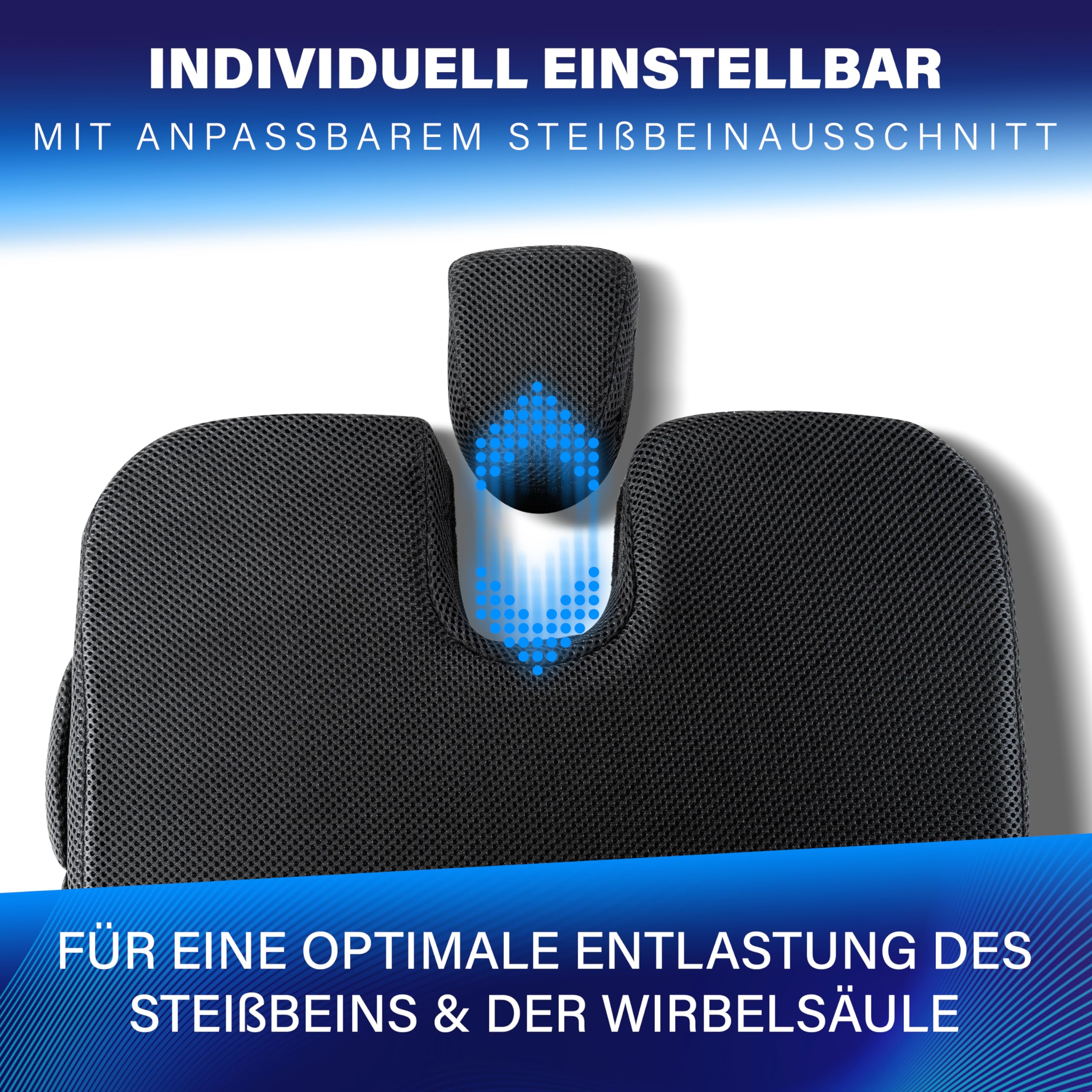 Healthfix® Paquete ergonómico compuesto de: cojín ergonómico en cuña, reposapiés y cojín lumbar | Ideal para la oficina y la oficina en casa | Mejora la postura sentada, alivia el dolor de asiento y