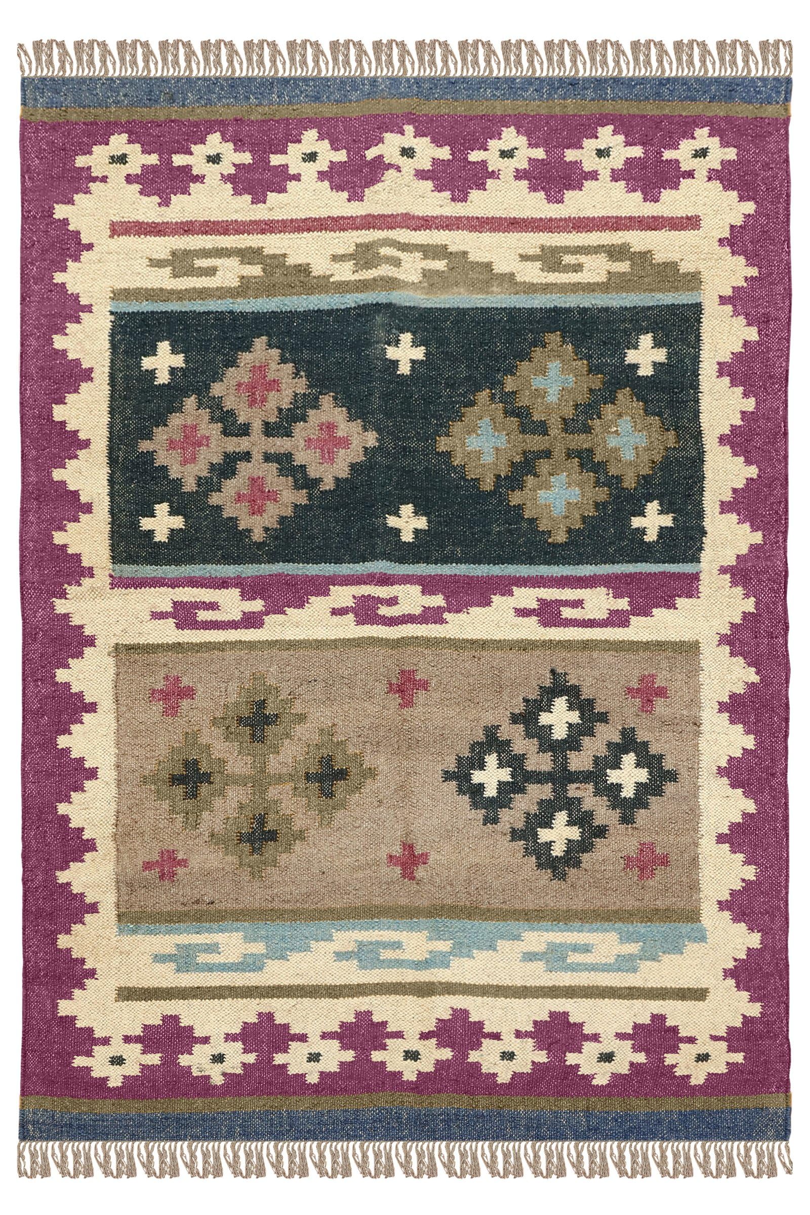 Tapis en laine et jute réversible pour illuminer votre salon